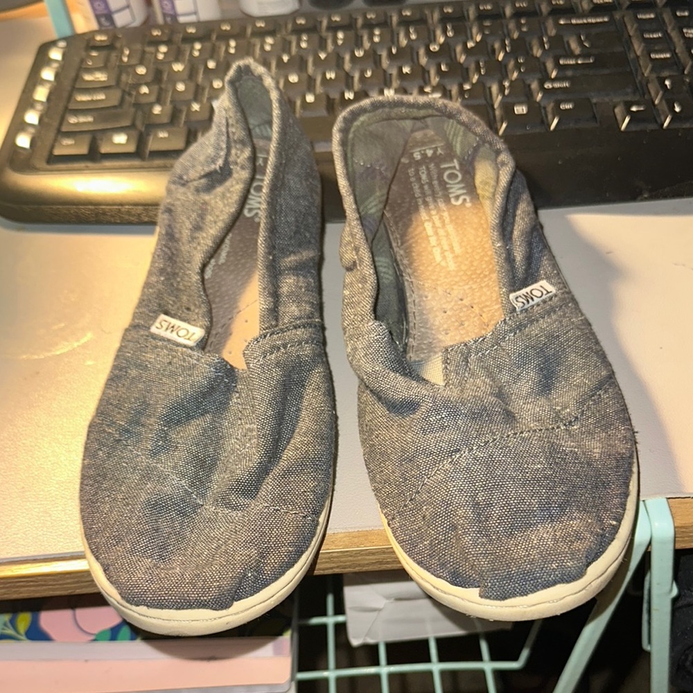 TOMS Kids Blue Slip-On Shoes